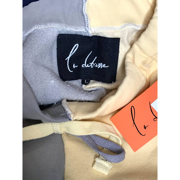 La Detresse Acid Wash Blue and Tan Cotton‎ Jogger - Picture 4 of 4